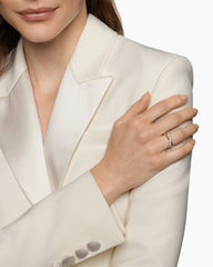 Crossover Two Row Ring in 18K Yellow Gold with Diamonds, 7.4mm