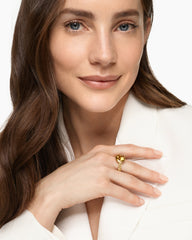 DY Mercer® Color Stone Ring in 18K Yellow Gold with Citrine, 10mm