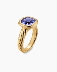 DY Mercer® Color Stone Ring in 18K Yellow Gold with Iolite, 10mm