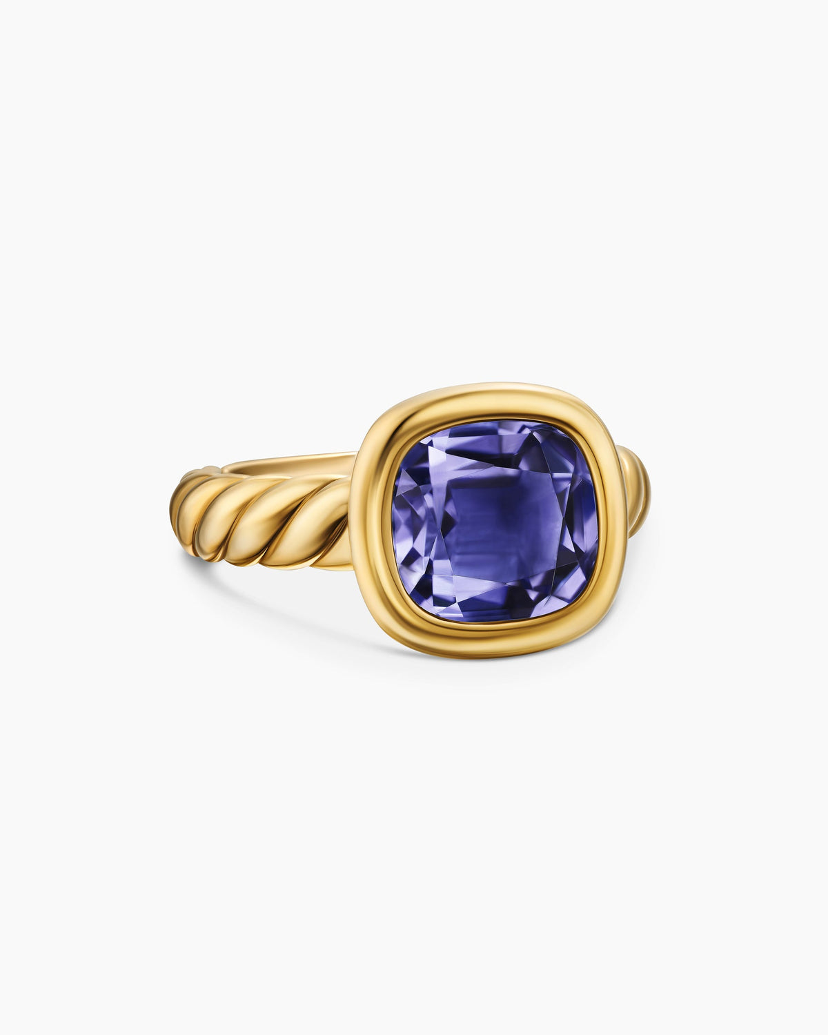 DY Mercer® Color Stone Ring in 18K Yellow Gold with Iolite, 10mm