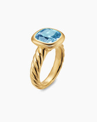 DY Mercer® Color Stone Ring in 18K Yellow Gold with Sky Blue Topaz, 10mm
