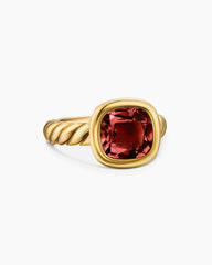 DY Mercer® Color Stone Ring in 18K Yellow Gold with Rhodolite Garnet, 10mm