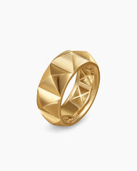 Pyramid Band Ring in 18K Yellow Gold, 9mm