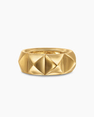 Pyramid Band Ring in 18K Yellow Gold, 9mm