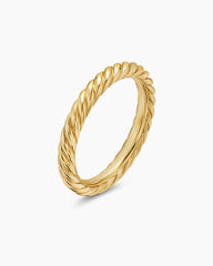 Cable Band Ring in 18K Yellow Gold, 2.8mm