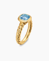 DY Mercer® Color Stone Ring in 18K Yellow Gold with Sky Blue Topaz, 7mm