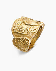 Shipwreck Signet Ring in 18K Yellow Gold, 24mm