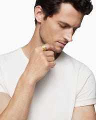 Shipwreck Cigar Band Ring in 18K Yellow Gold, 15mm