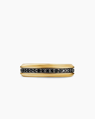 Streamline® Band Ring in 18K Yellow Gold with Black Diamonds, 6mm