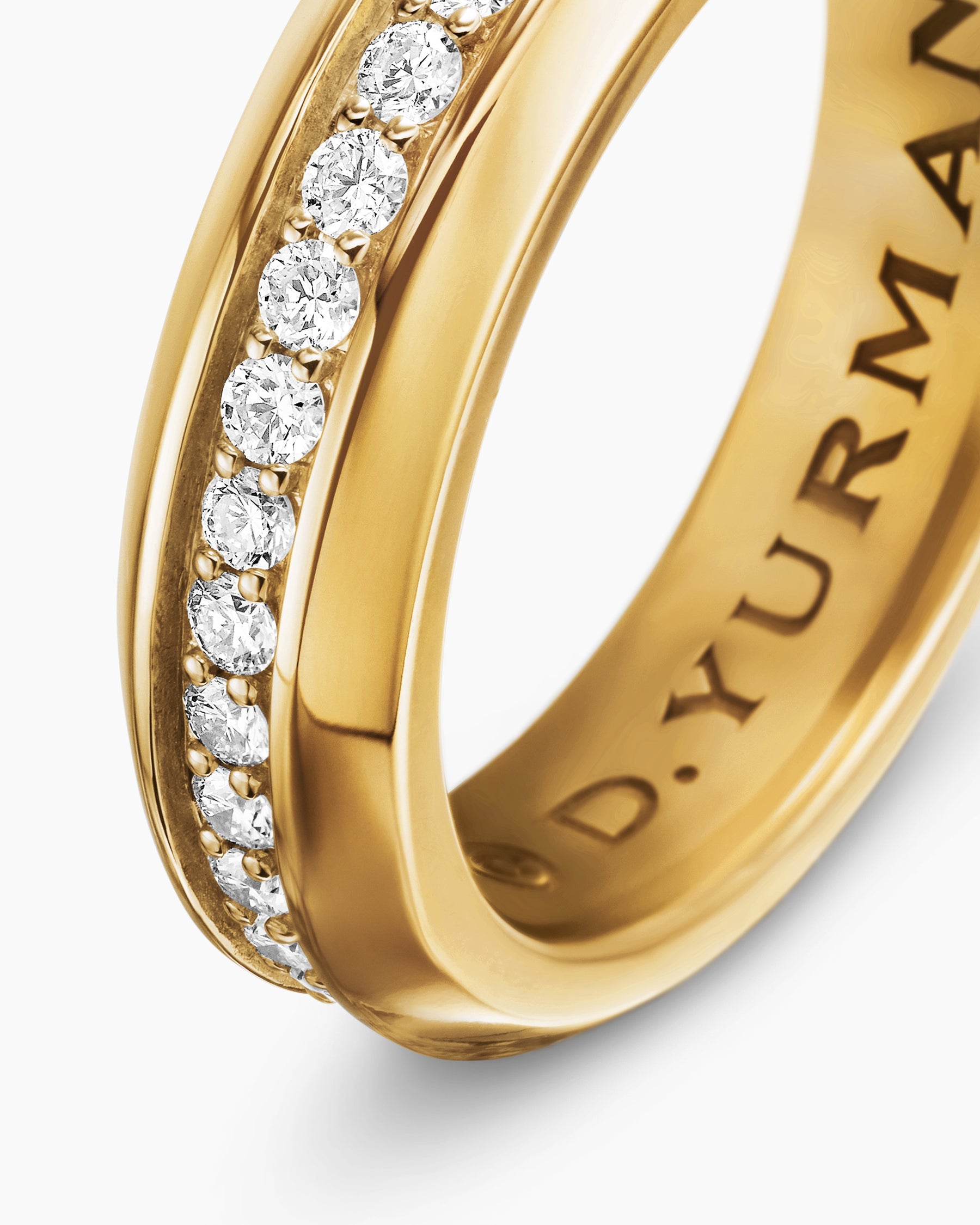 Streamline® Band Ring in 18K Yellow Gold with Diamonds, 6mm
