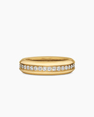 Streamline® Band Ring in 18K Yellow Gold with Diamonds, 6mm