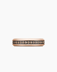 Streamline® Band Ring in 18K Rose Gold with Cognac Diamonds, 6mm