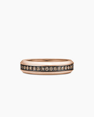 Streamline® Band Ring in 18K Rose Gold with Cognac Diamonds, 6mm