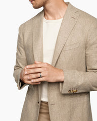 Streamline® Band Ring in 18K White Gold with Black Diamonds, 6mm