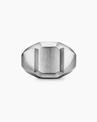 Streamline® Signet Ring in Platinum, 17mm