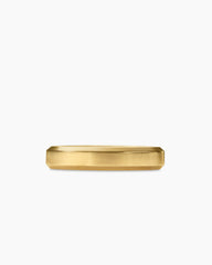 Beveled Band Ring in 18K Yellow Gold, 4mm