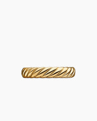 Cable Band Ring in 18K Yellow Gold, 5mm