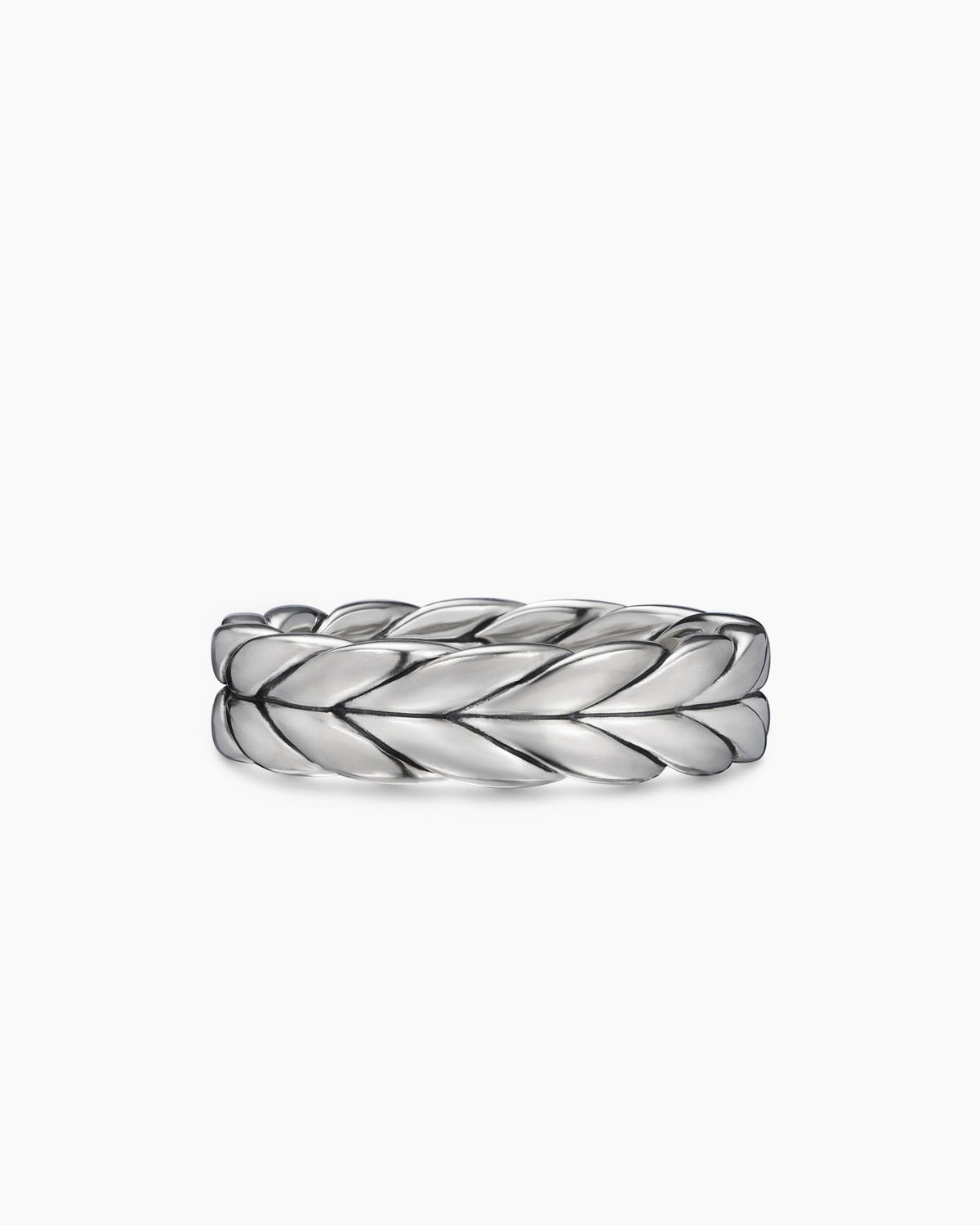 Chevron Band Ring in Sterling Silver, 6mm