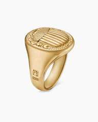Petrvs® Scarab Signet Ring in 18K Yellow Gold, 21.5mm