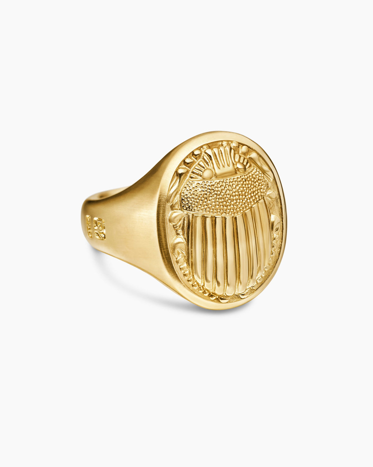 Petrvs® Scarab Signet Ring in 18K Yellow Gold, 21.5mm