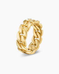 Curb Chain Band Ring in 18K Yellow Gold, 8mm