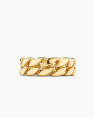 Curb Chain Band Ring in 18K Yellow Gold, 8mm