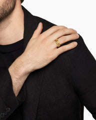 Curb Chain Band Ring in 18K Yellow Gold, 8mm