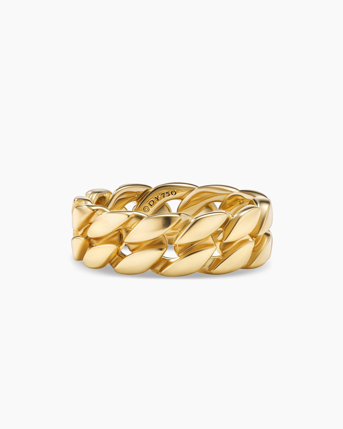 Curb Chain Band Ring in 18K Yellow Gold, 8mm