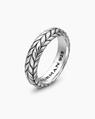Chevron Beveled Band Ring in Sterling Silver, 6mm