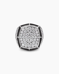 Streamline® Bold Signet Ring in Sterling Silver with Diamonds, 23.4mm