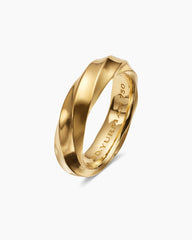 Cable Edge® Band Ring in 18K Yellow Gold, 6mm