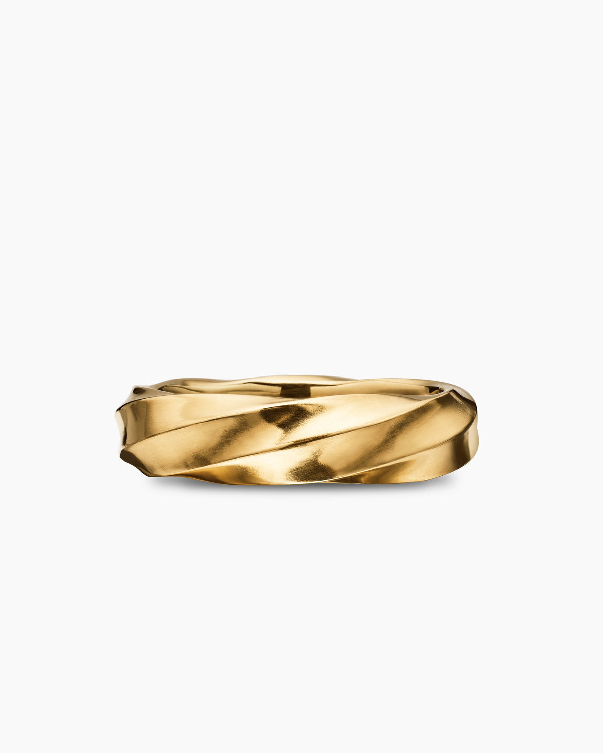 Cable Edge® Band Ring in 18K Yellow Gold, 6mm