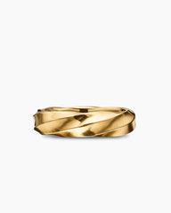 Cable Edge® Band Ring in 18K Yellow Gold, 6mm