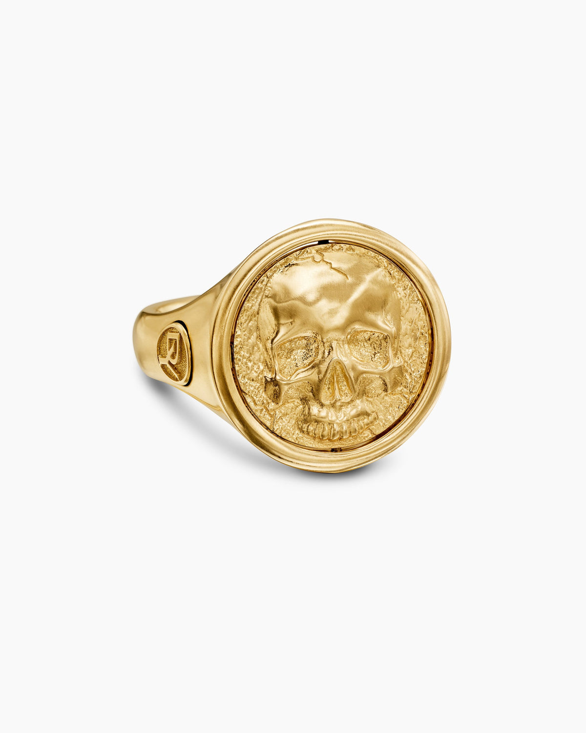 Life and Death Duality Signet Ring in 18K Yellow Gold, 20mm