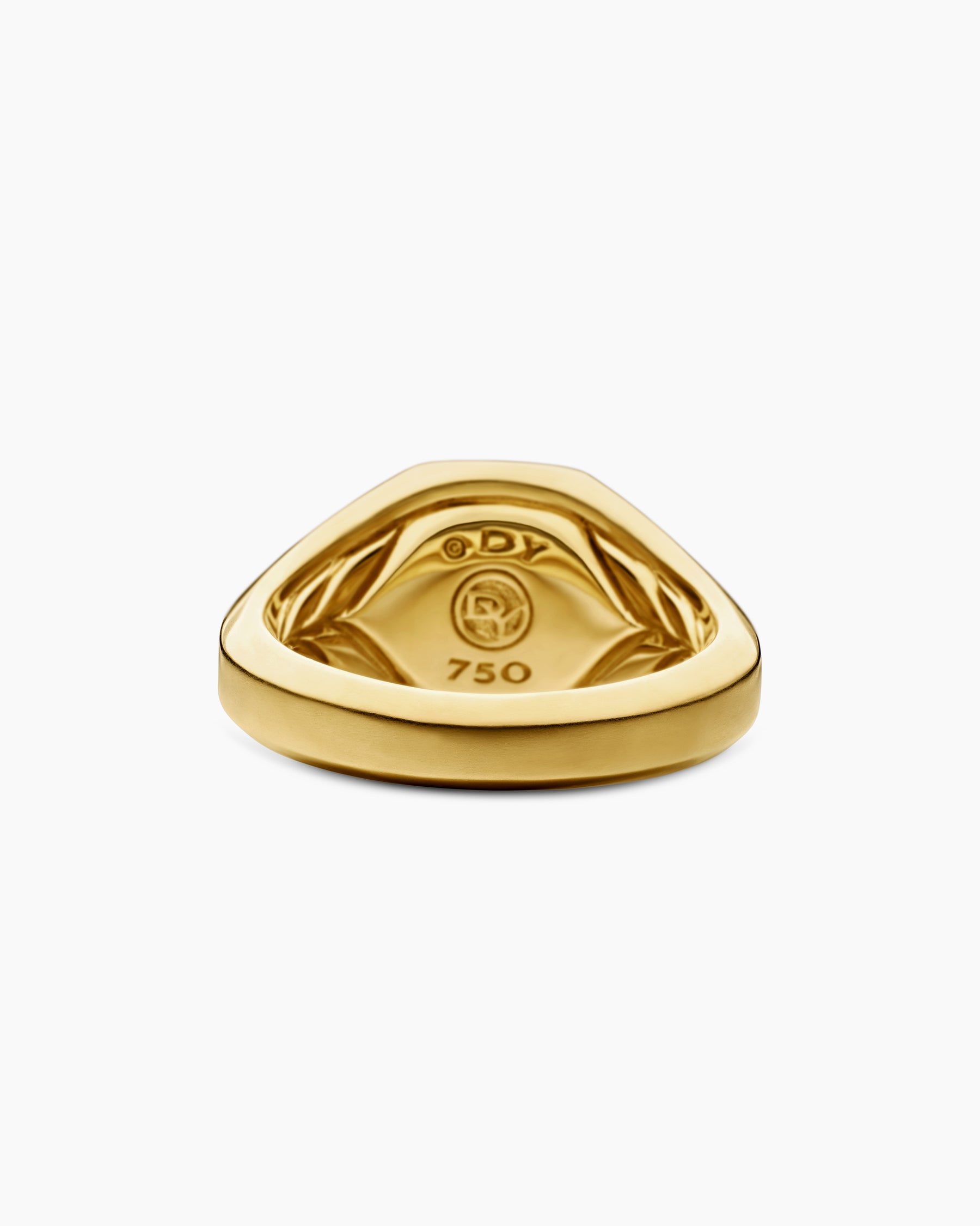 Streamline® Signet Ring in 18K Yellow Gold with Tiger’s Eye, 14mm