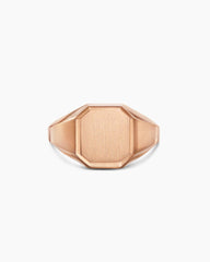 Streamline® Signet Ring in 18K Rose Gold, 14mm