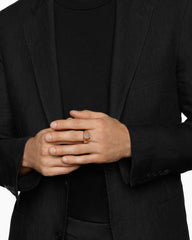 Streamline® Signet Ring in 18K Rose Gold with Cognac Diamonds, 14mm