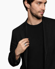 Streamline® Signet Ring in Platinum, 14mm