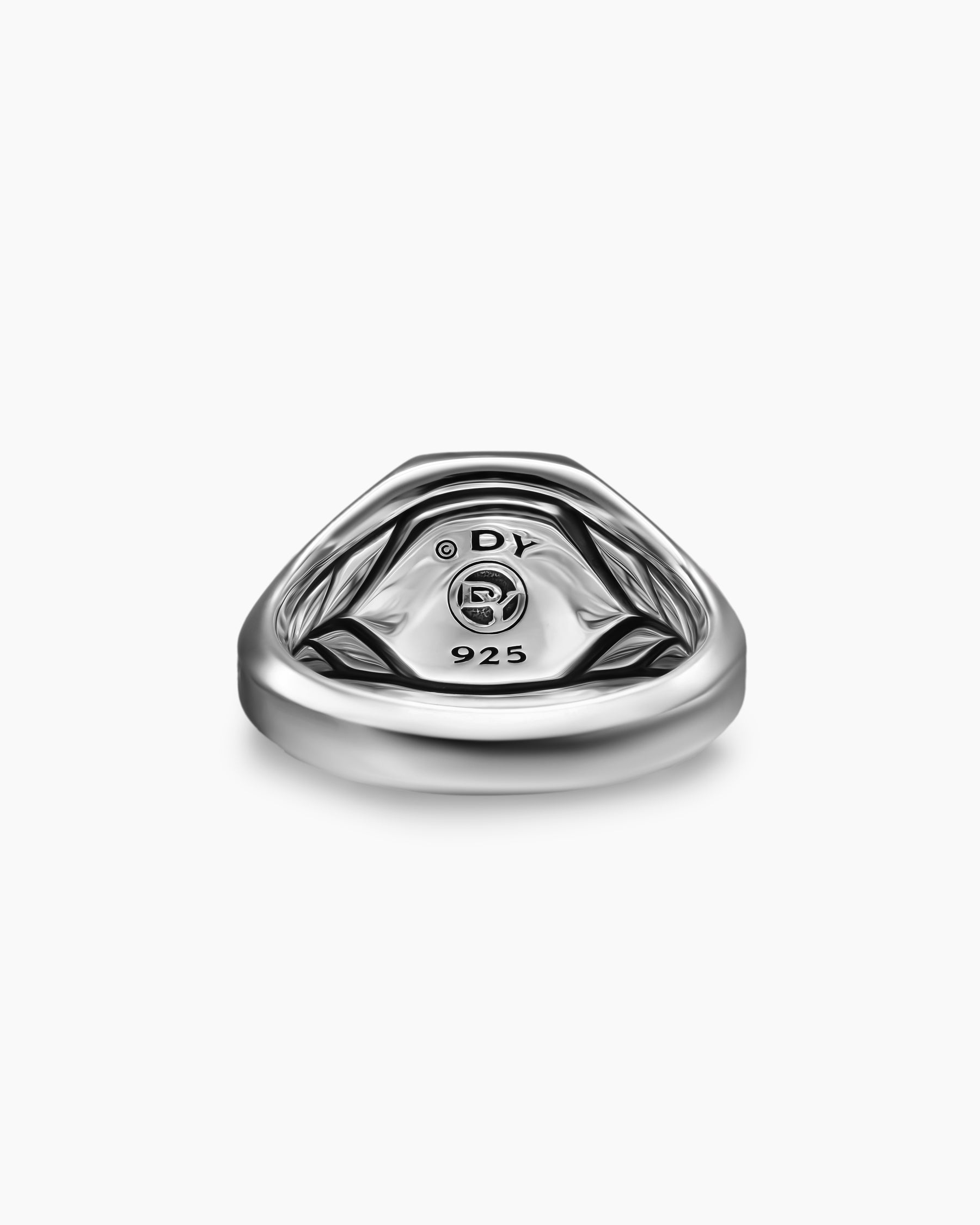 Streamline® Signet Ring in Sterling Silver with Black Onyx, 14mm