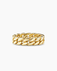 Curb Chain Band Ring in 18K Yellow Gold, 6mm