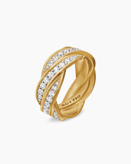 DY Helios™ Band Ring in 18K Yellow Gold with Diamonds, 9mm