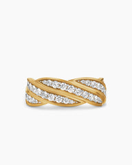 DY Helios™ Band Ring in 18K Yellow Gold with Diamonds, 9mm