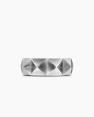 Pyramid Band Ring in Sterling Silver, 8mm