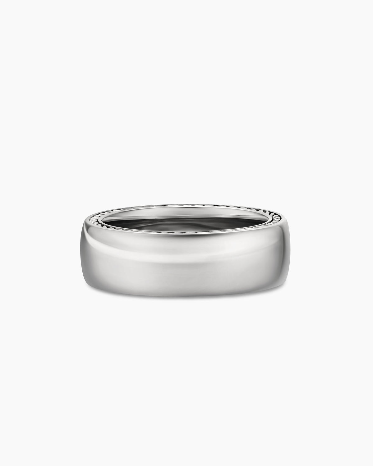 Streamline® Band Ring in 18K White Gold, 8mm