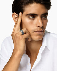 Chevron Band Ring in Sterling Silver, 10mm