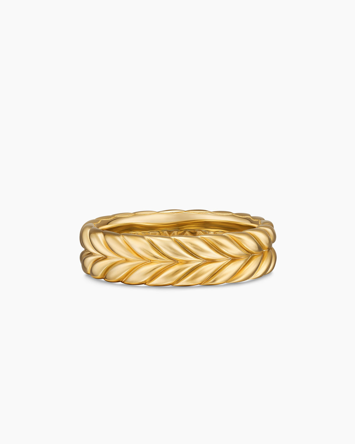 Chevron Band Ring in 18K Yellow Gold, 6.2mm