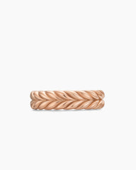 Chevron Band Ring in 18K Rose Gold, 6.2mm