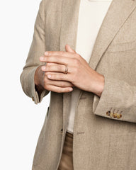 Chevron Band Ring in 18K Rose Gold, 6.2mm