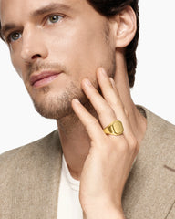 Streamline® Signet Ring in 18K Yellow Gold, 18mm