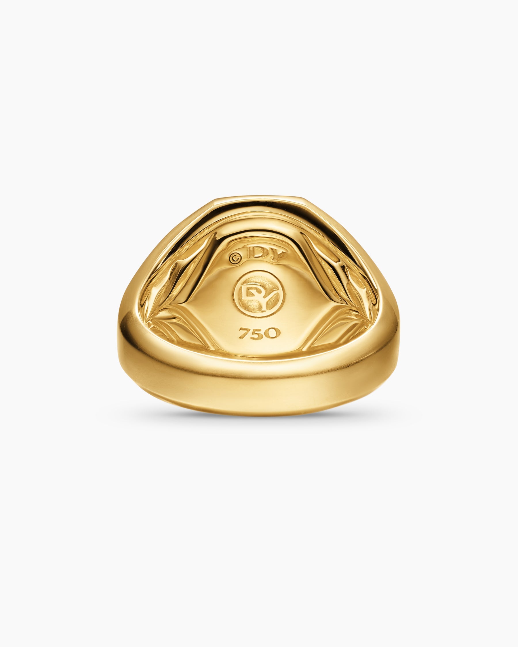 Streamline® Signet Ring in 18K Yellow Gold with Turquoise, 18mm